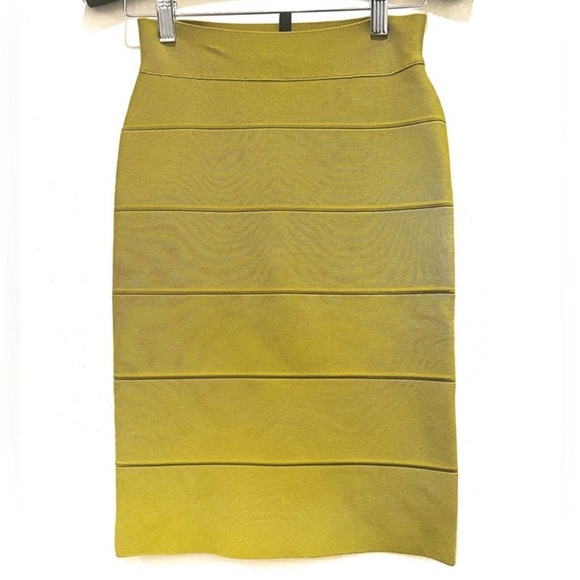 BCBG Y2K 90s Alexa Dill Neon Bandage Bodycon Mini Club Skirt 💜 - Picture 10 of 14